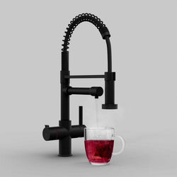 Image of Fohen Fohen Flex | Matt Black Boiling Water Tap | Flexible Spout