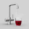 Fohen Fahrenheit Polished Chrome Boiling Water Tap with Red Cup