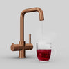 Fohen Fahrenheit Polished Bronze Boiling Water Tap with Red Cup
