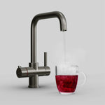 Fohen Fahrenheit Brushed Gunmetal Boiling Water Tap with Red Cup