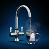 Fohen Fantale Polished Chrome Boiling Water Tap with Clear Cup