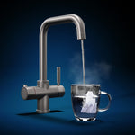 Fohen Fahrenheit Brushed Gunmetal Boiling Water Tap with Clear Cup