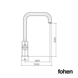 Image of Fohen Fohen Figaro Brushed Gold Boiling Water Tap