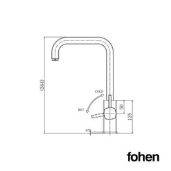 Image of Fohen Fohen Figaro Polished Chrome Boiling Water Tap