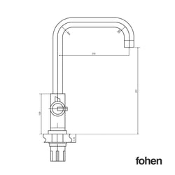 Image of Fohen Fohen Flagro Brushed Gold Instant Boiling Water Kitchen Tap