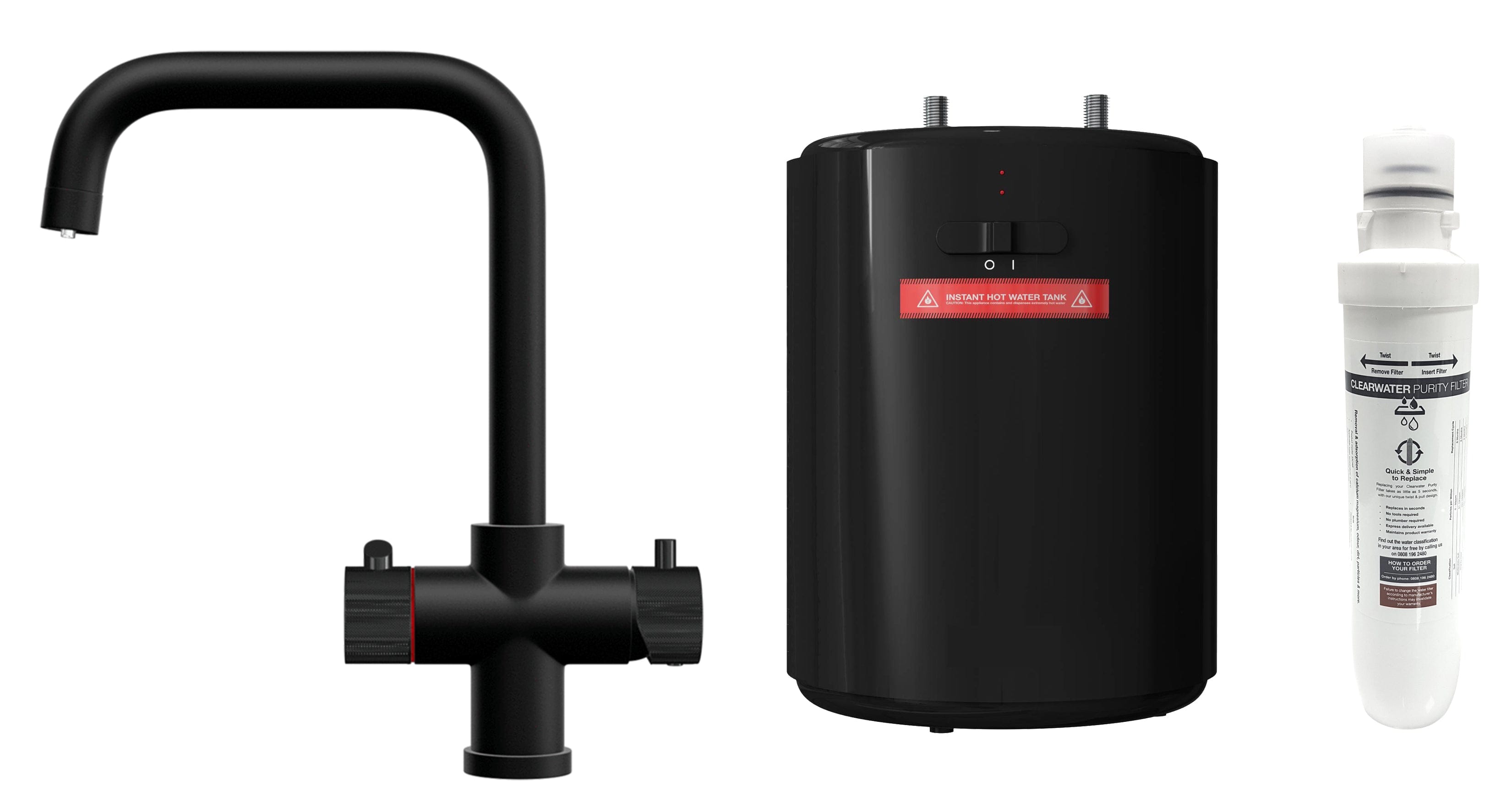 Fohen Fohen Flagro | Matt Black Boiling Water Tap