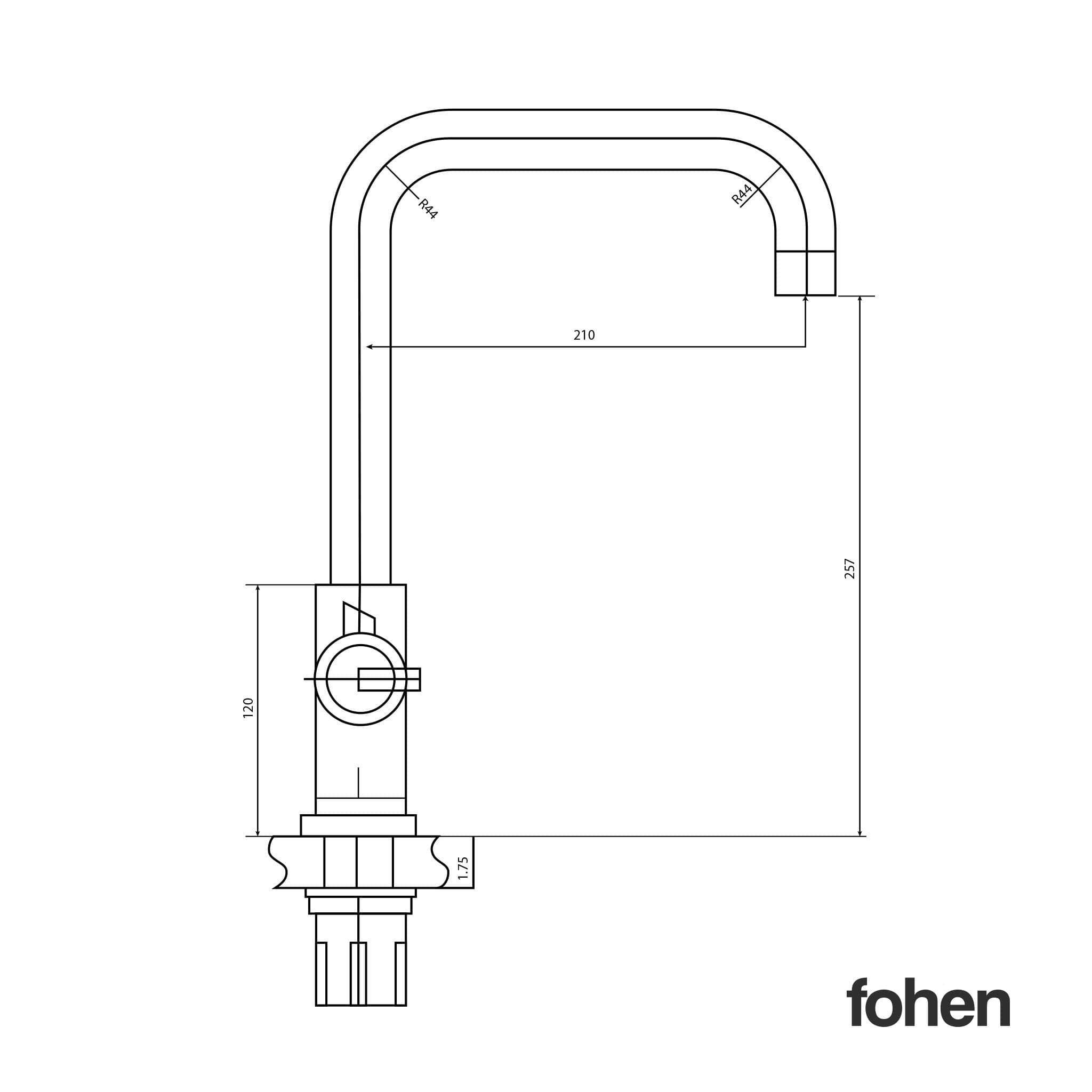 Fohen Fohen Flagro | Polished Chrome Boiling Water Tap