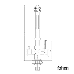 Image of Fohen Fohen Flex | Brushed Gold Boiling Water Tap | Flexible Spout