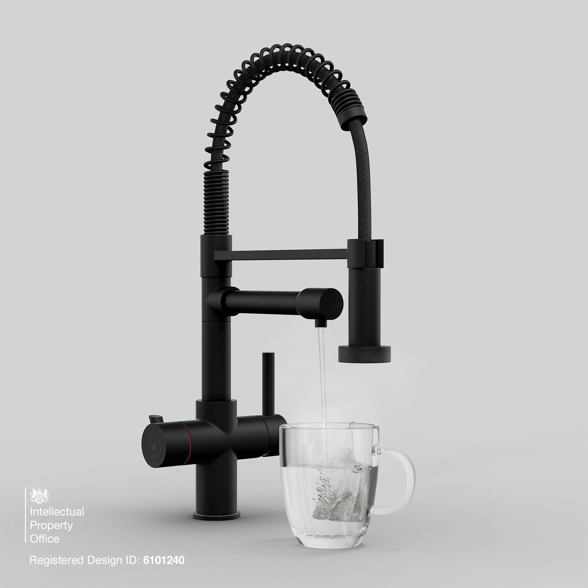 Fohen Fohen Flex | Matt Black Boiling Water Tap | Flexible Spout