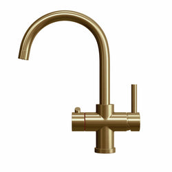 Image of Fohen Fohen Champagne Gold 3-in-1 Instant Boiling Water Taps