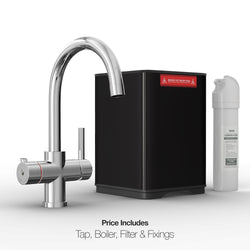 Image of Fohen Fohen Furnas | Polished Chrome Boiling Water Tap with Swan Neck